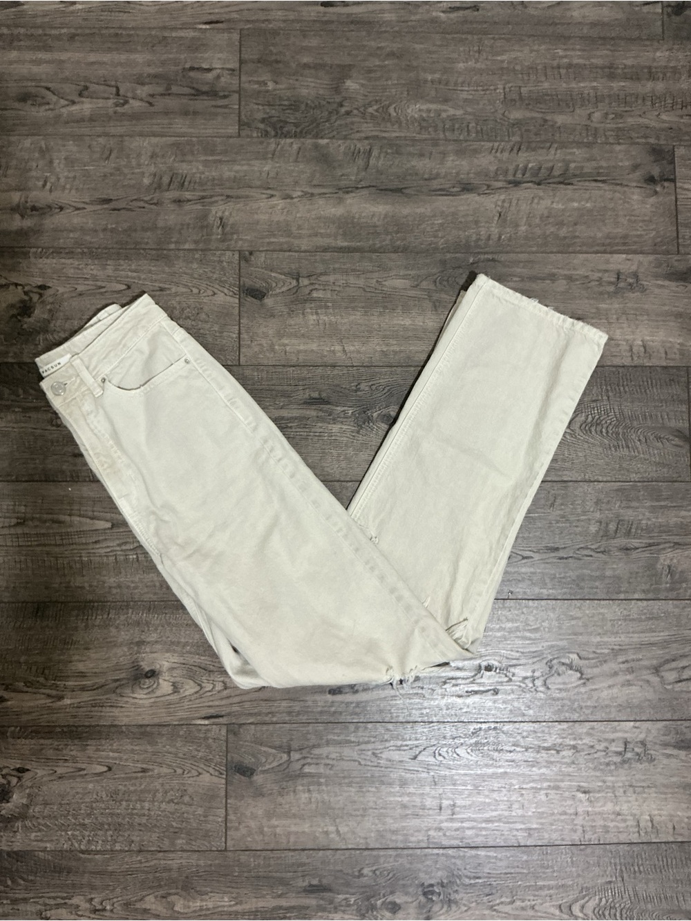 Women’s Pac Sun Jeans Light White Wash 90s Size 25 Tall Distressed